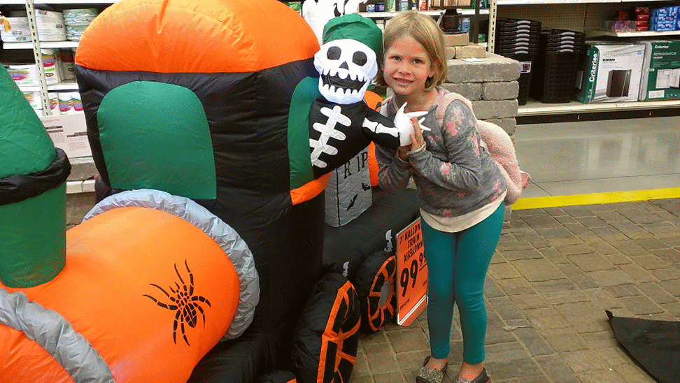 Inflatable Halloween Train from Menards