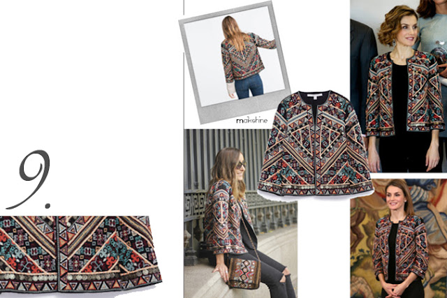 Zara embroidered jacket - Reina Letizia