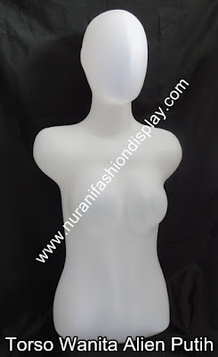 Patung Manekin Torso Wanita Alien Putih
