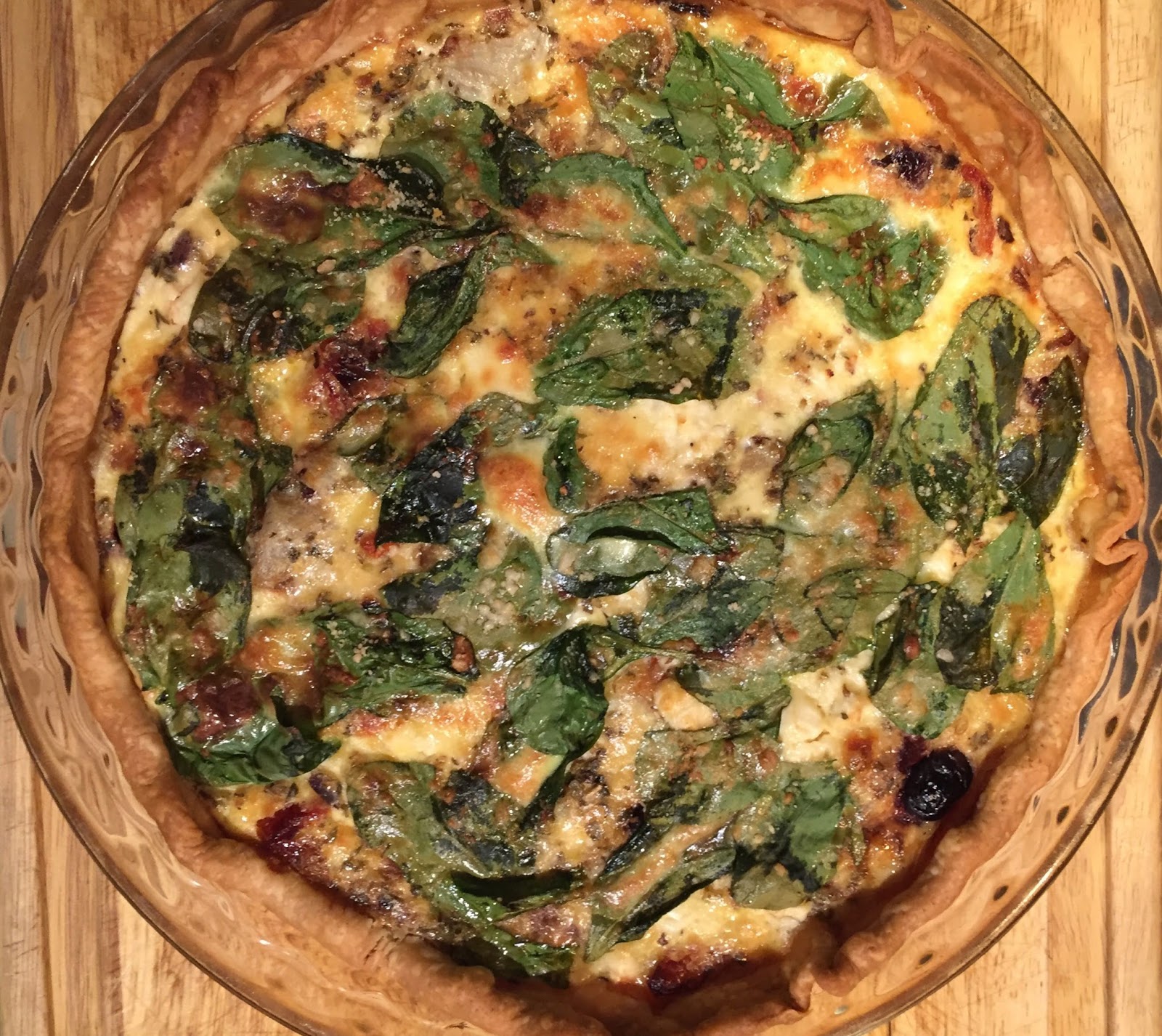 KnitOne,PearlOnion Greek Quiche With Artichokes, Kalamata Olives, Sun