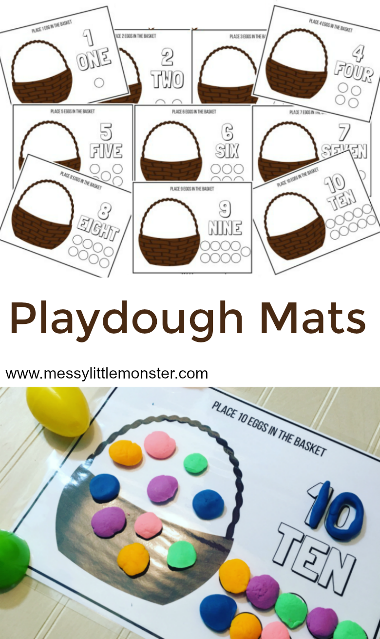 Counting Garden Play Dough Mats – Messy Little Monster Shop