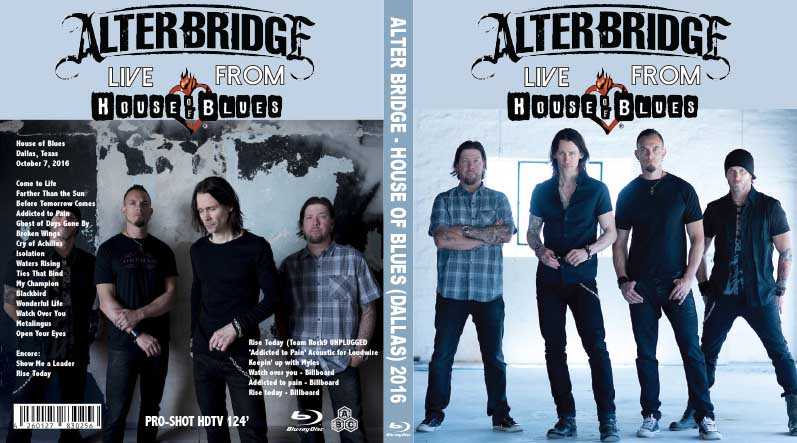 Bluray Live Concert Alter Bridge House Of Blues Dallas 2016 Bluray Live Concert Alter Bridge House Of Blues Dallas 2016