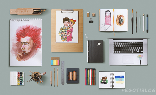 Retrato Mandu - El Pegotiblog - Ilustración y diseño gráfico