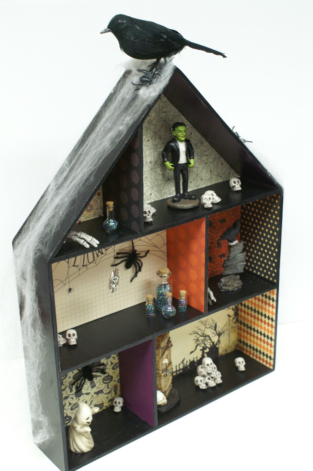 Ben Franklin Crafts and Frame Shop DIY Halloween Shadow Box House