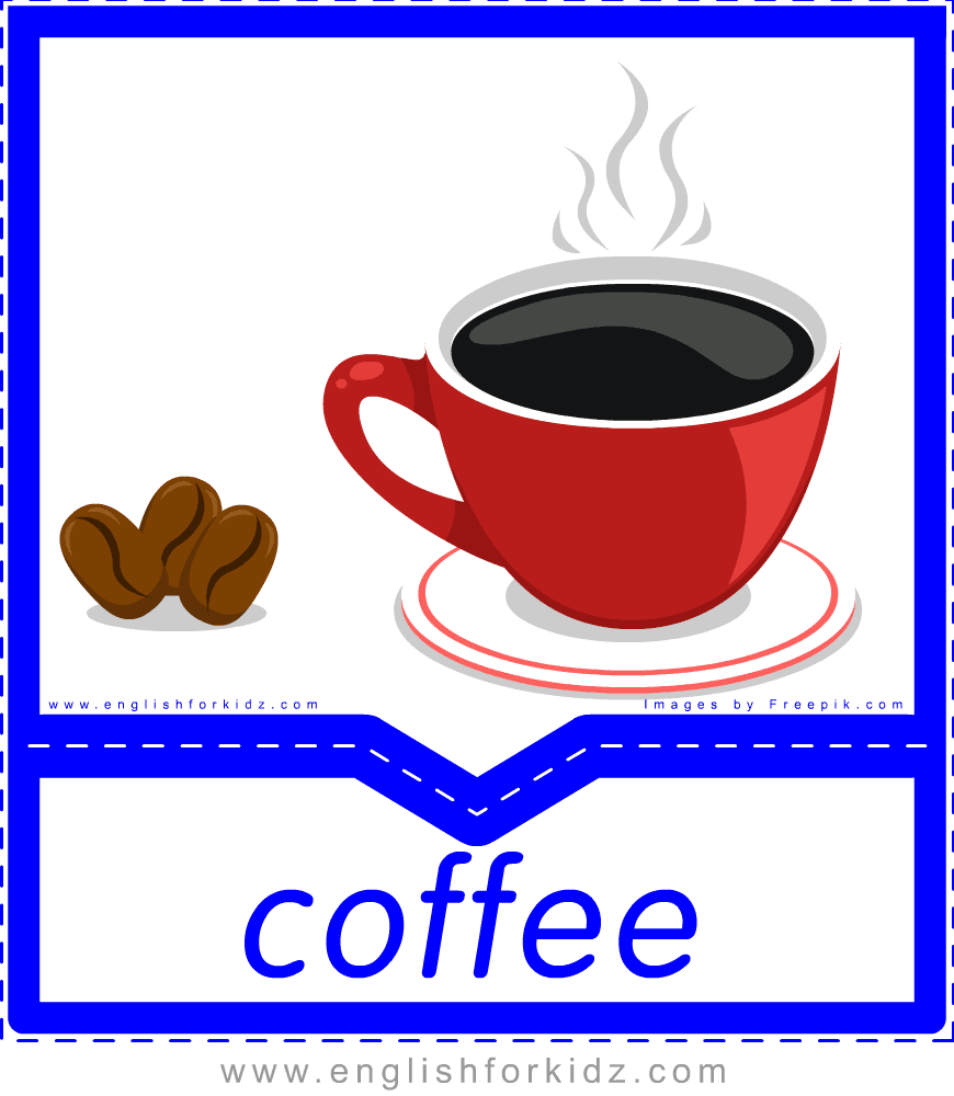 English for Kids Step by Step Printable Food & Drinks Flashcards. Part 2.