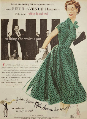 vintage fashion ad, 1950s