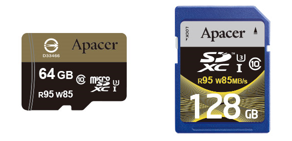 Apacer microSDHC/SDXC UHS I U3 Memory Cards