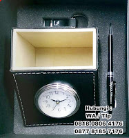 Souvenir Giftset 3 in 1, Paket bingkisan untuk korporat 3 in 1, Paket gift set box ekslusif, Gift Set untuk perusahaan, Paket cinderamata, Gift Set Pulpen + USB + Jam meja (Custom)