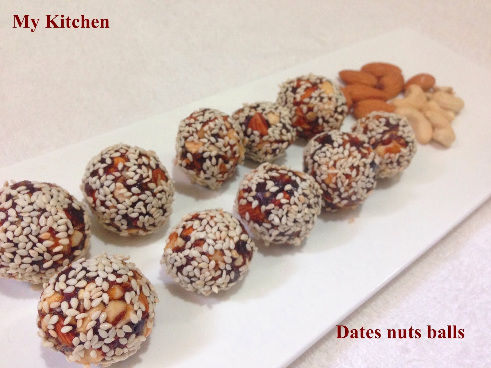 MY KITCHEN dates nuts ball