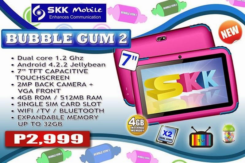 SKK Mobile Bubble Gum 2, Colorful Dual Core Tablet For Php2,999