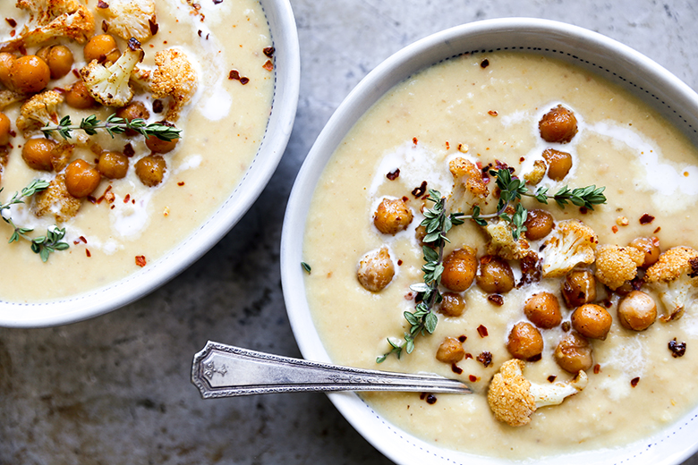 Roasted Cauliflower and Chickpea Soup Recipe Sahara's Cooking