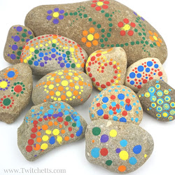 painting rocks dot rock easy painted beginners stone designs twitchetts patterns creative technique simple dots flowers perfect dotting craft idea