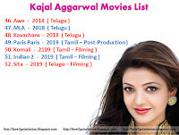 kajal agarwal movies, tamil actress kajal agarwal super hit movies awe, mla, kavacham and upcoming movies paris paris, indian 2, sita 2019 picture download here.