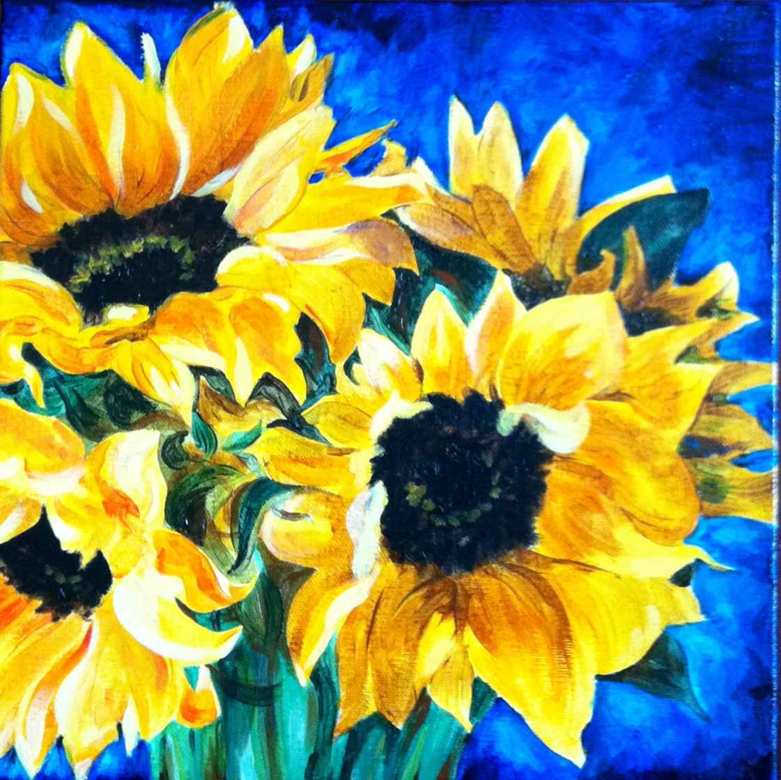 Practicing Artists League Sunflower Oil Painting Finished 4/2/12