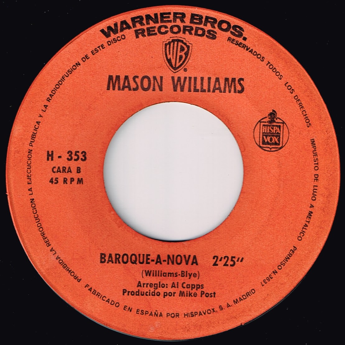 La Esfera Musical: En mi colección: Mason Williams - Classical Gas