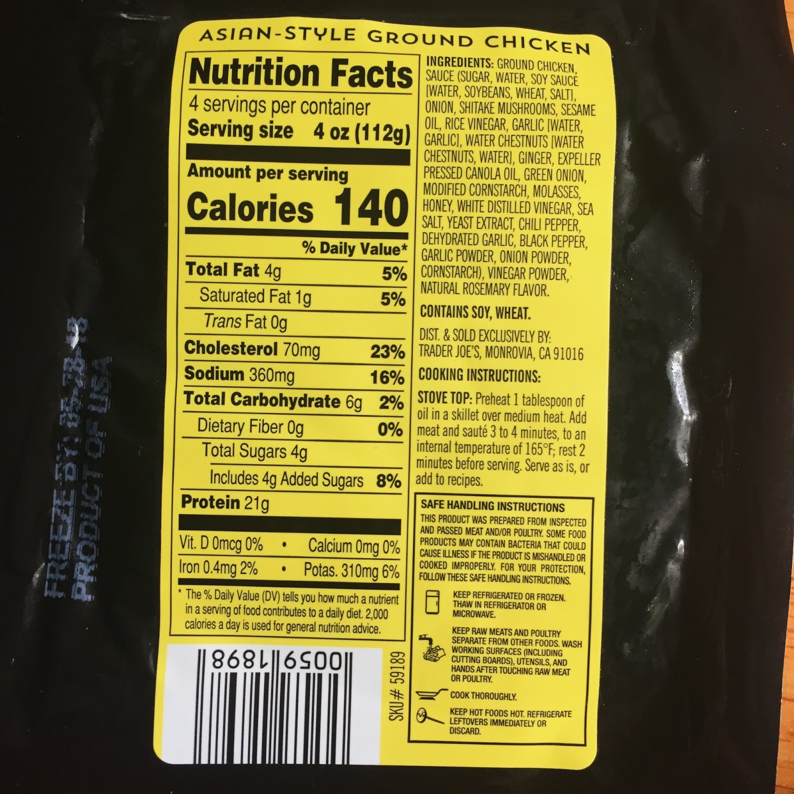 Trader Joe's AsianStyle Ground Chicken