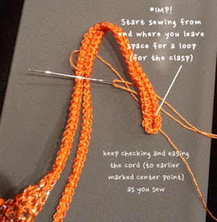 making crochet cord for necklace