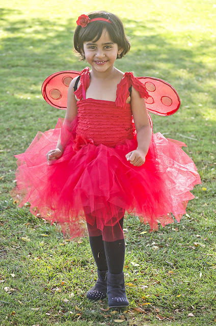 red ruffled dress tutorial