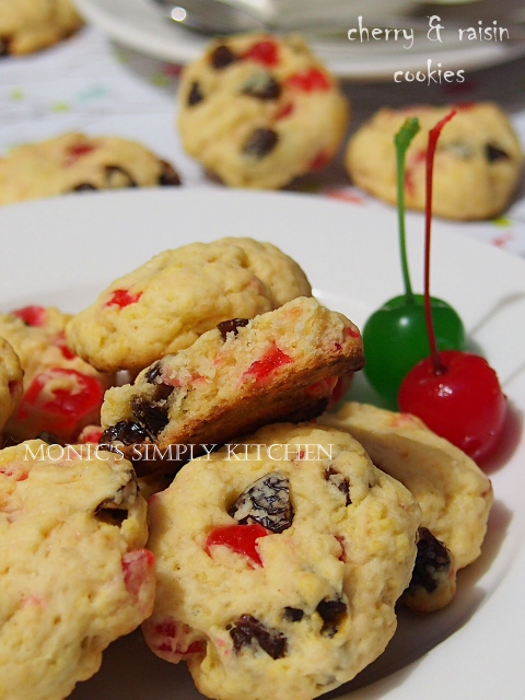 resep cherry raisn cookies