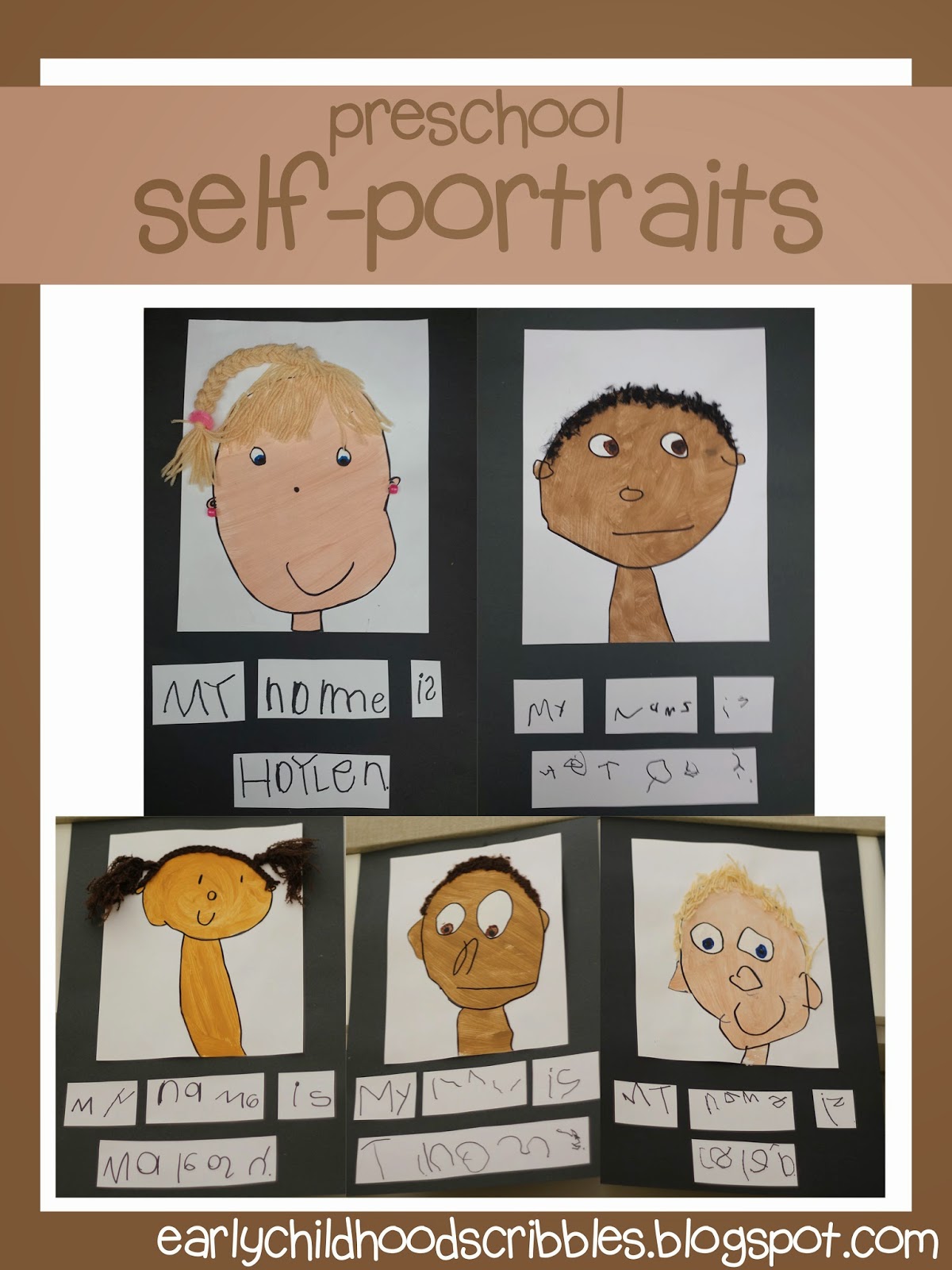 Preschool Self Portrait Template