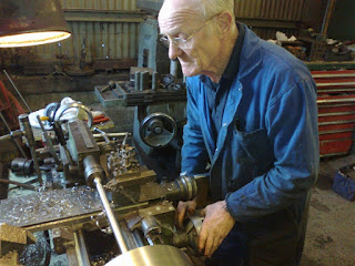 Jim making a stainless steel shaft for an injector from Twizell