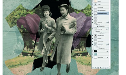 Vintage collages in Photoshop