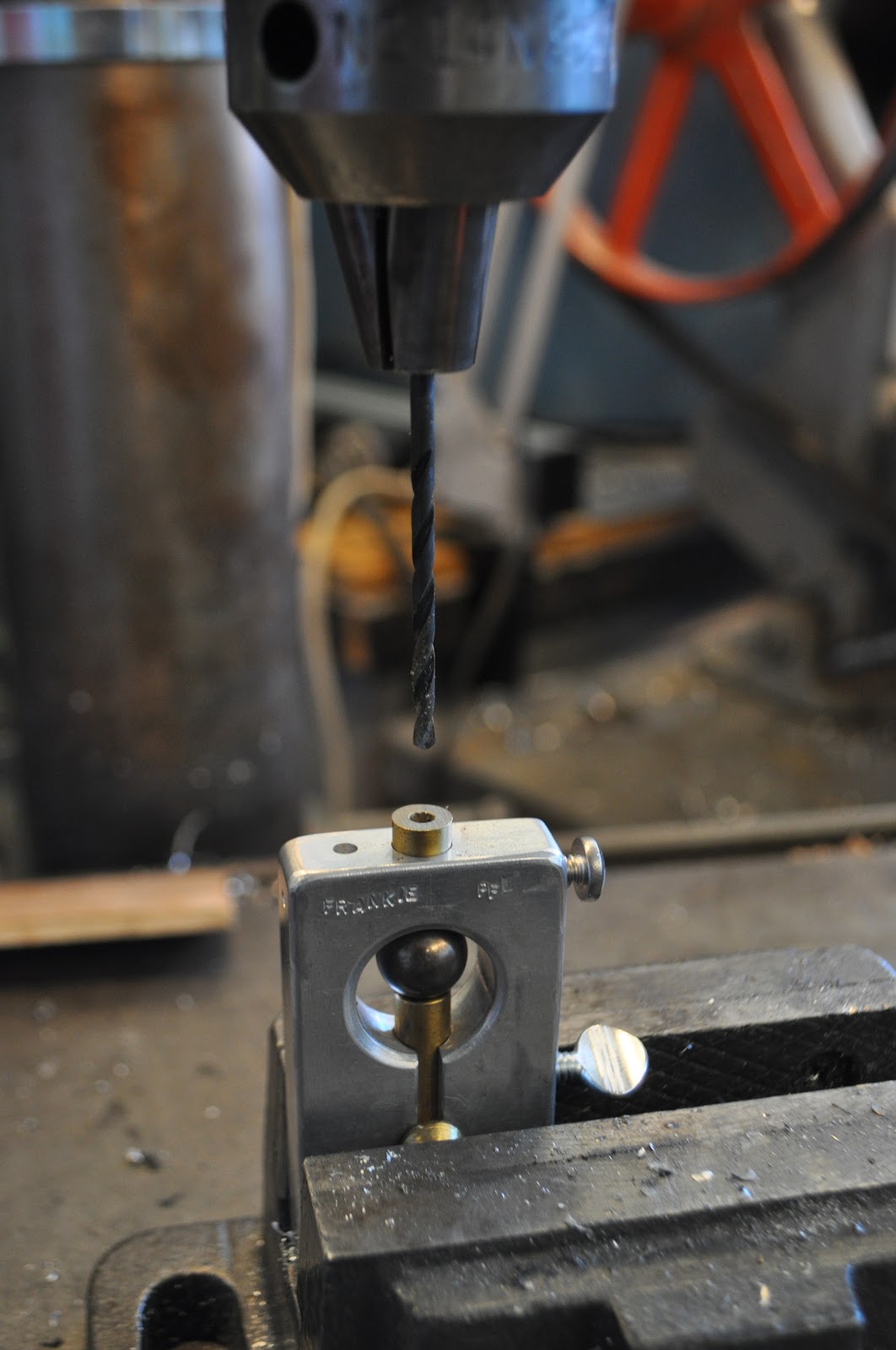 handverker how to drill a ball bearing