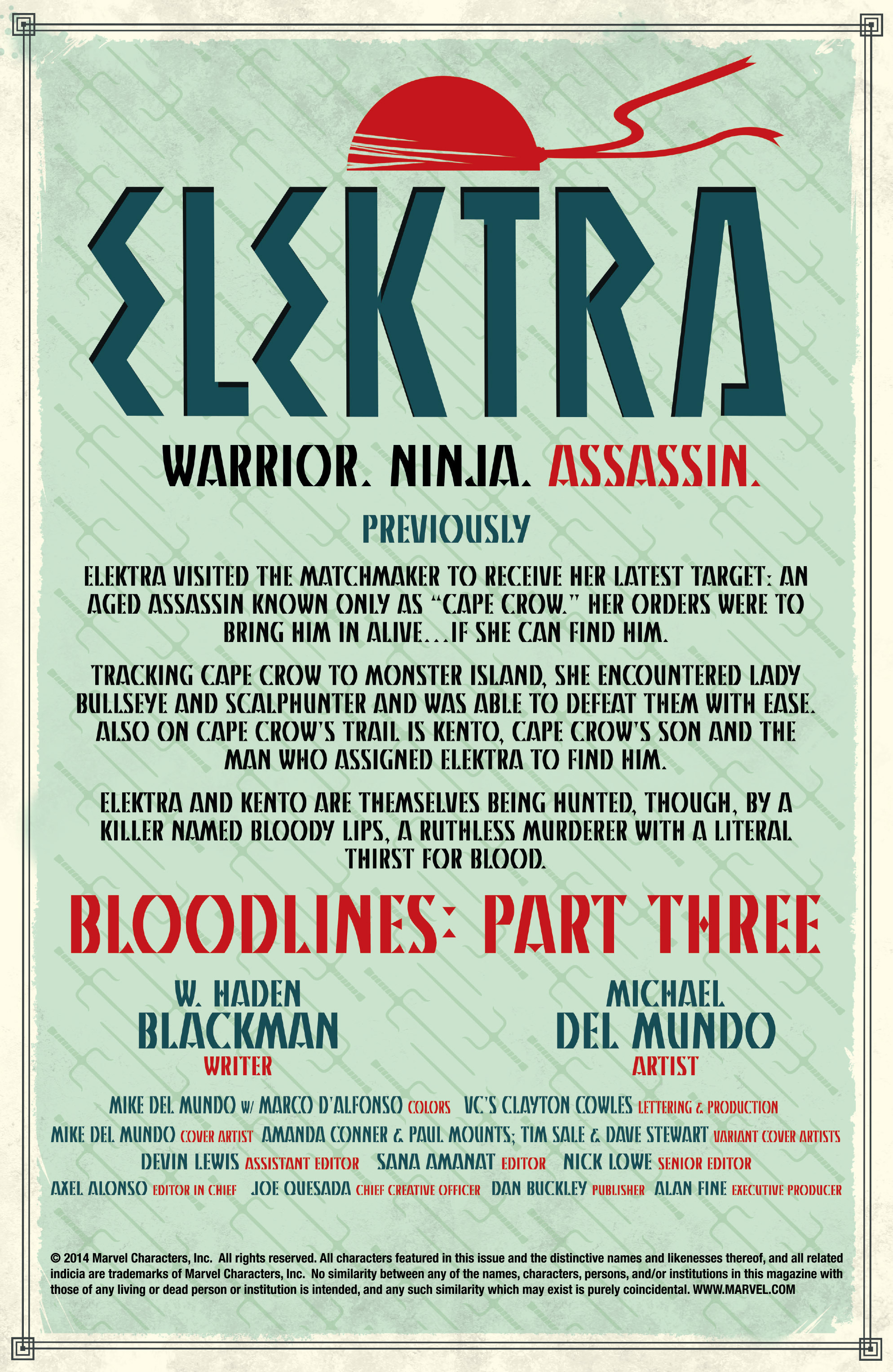 Elektra (2014) issue 3 - Page 2