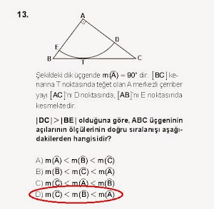 29 Nisan 2015 TEOG Sınavı Matematik Soru ve Cevapları