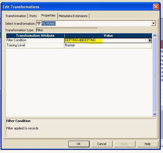 DWBI with informatica and SQL Using parameter file concept