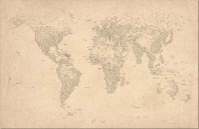 world city map canvas