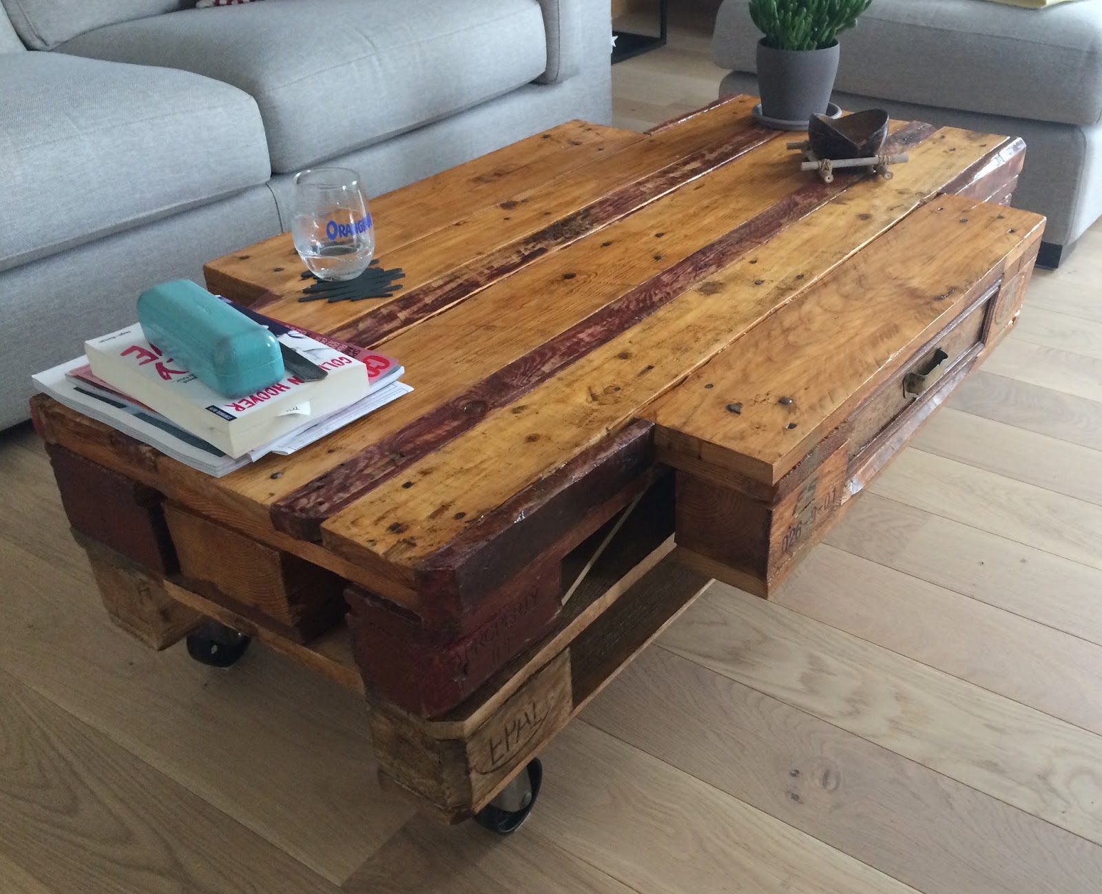 DIY Industrial Pallet Coffee Table