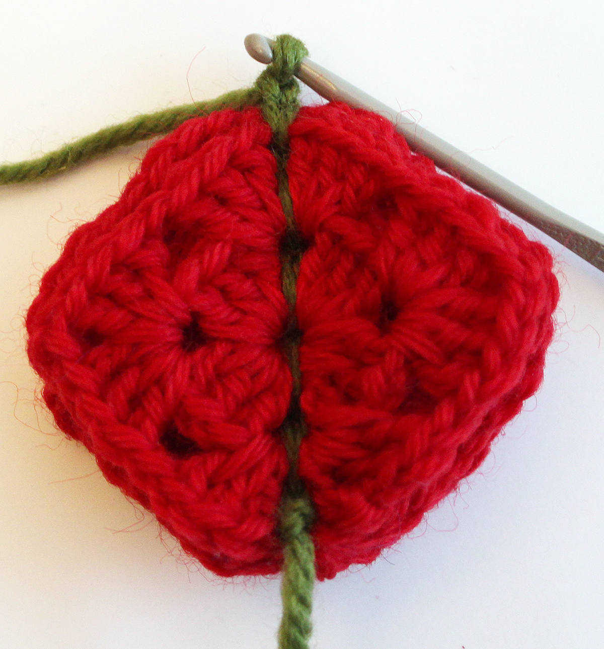 Purple crafts Granny square Christmas tree bauble