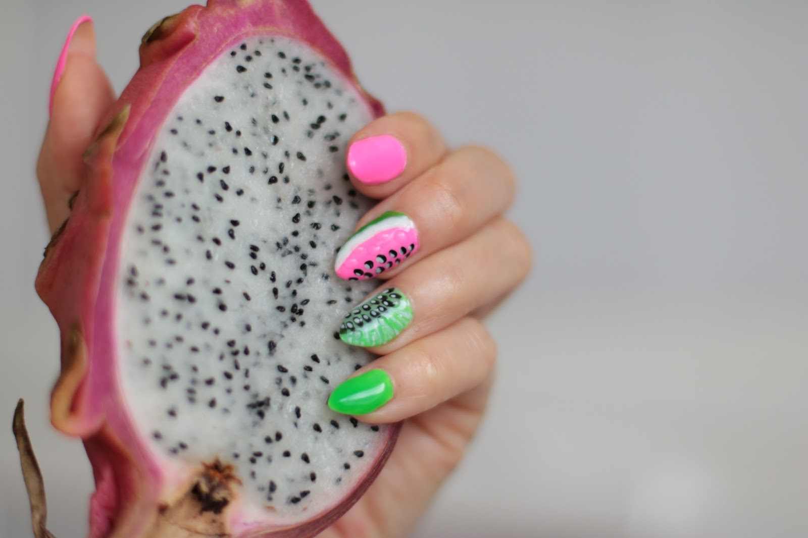 Kiwi, Watermelon Nails