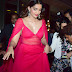 Sonam Kapoor Sexy Cleavage Show in Red Transparent Dress