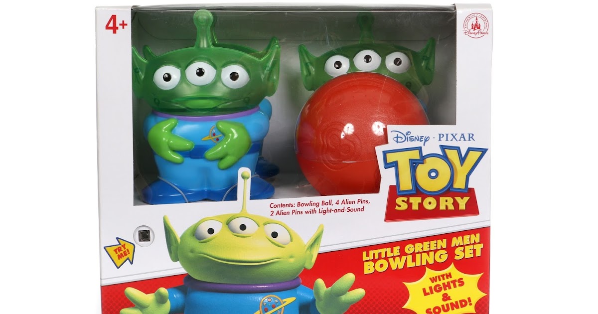 Dan the Pixar Fan Toy Story Little Green Men Bowling Set—Lights & Sound!