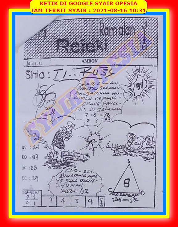 Syair Sydney Hari Ini 16 Agustus 2021 Opesia Official
