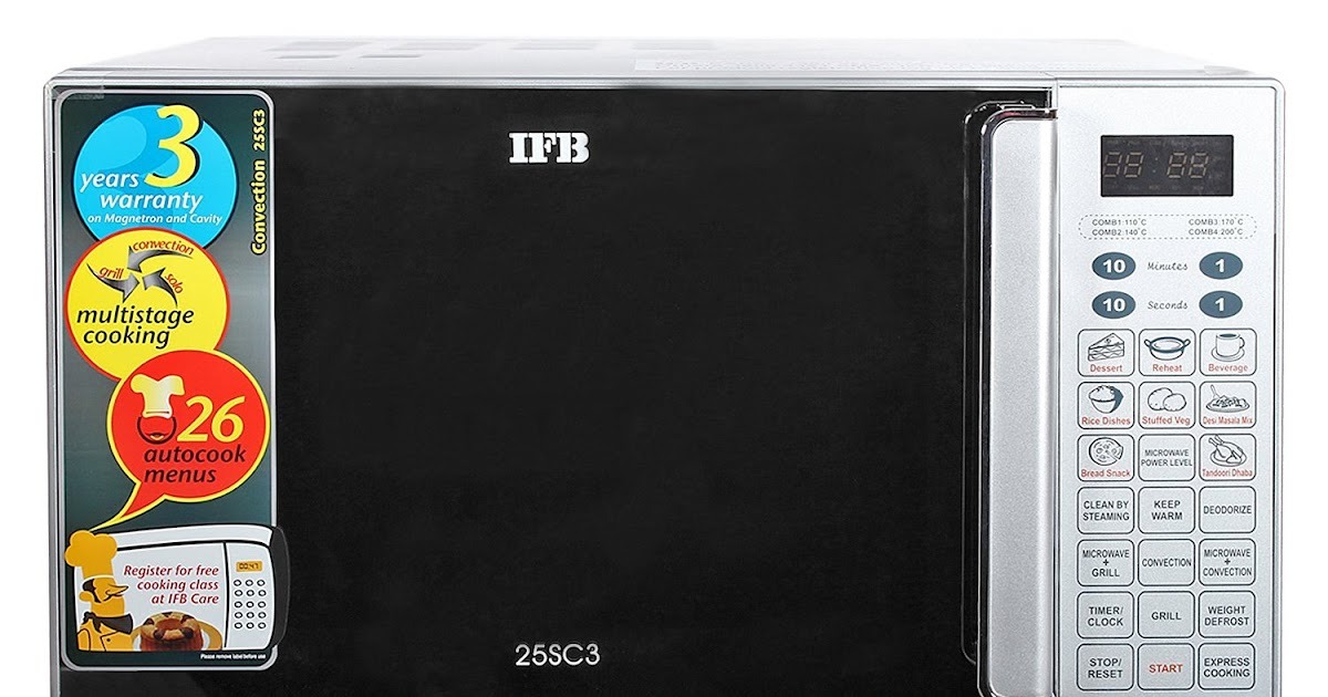 IFB 25SC3 25Litre 1400Watt Convection Microwave Oven (Metallic Silver)