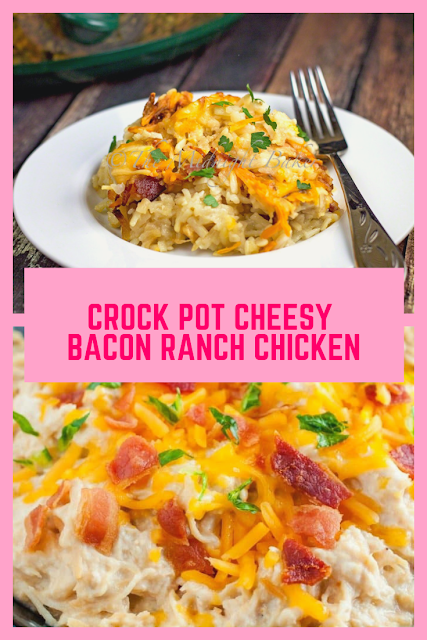 CROCK POT CHEESY BACON RANCH CHICKEN - Chicken Recipes