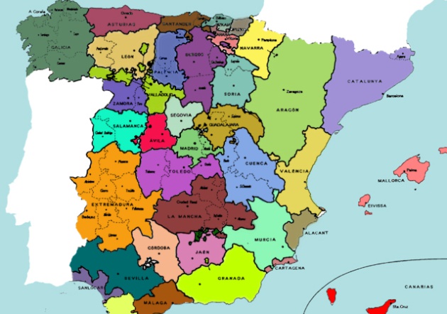 35+ Mapa Politico De España Con Sus Capitales Y Provincias Images