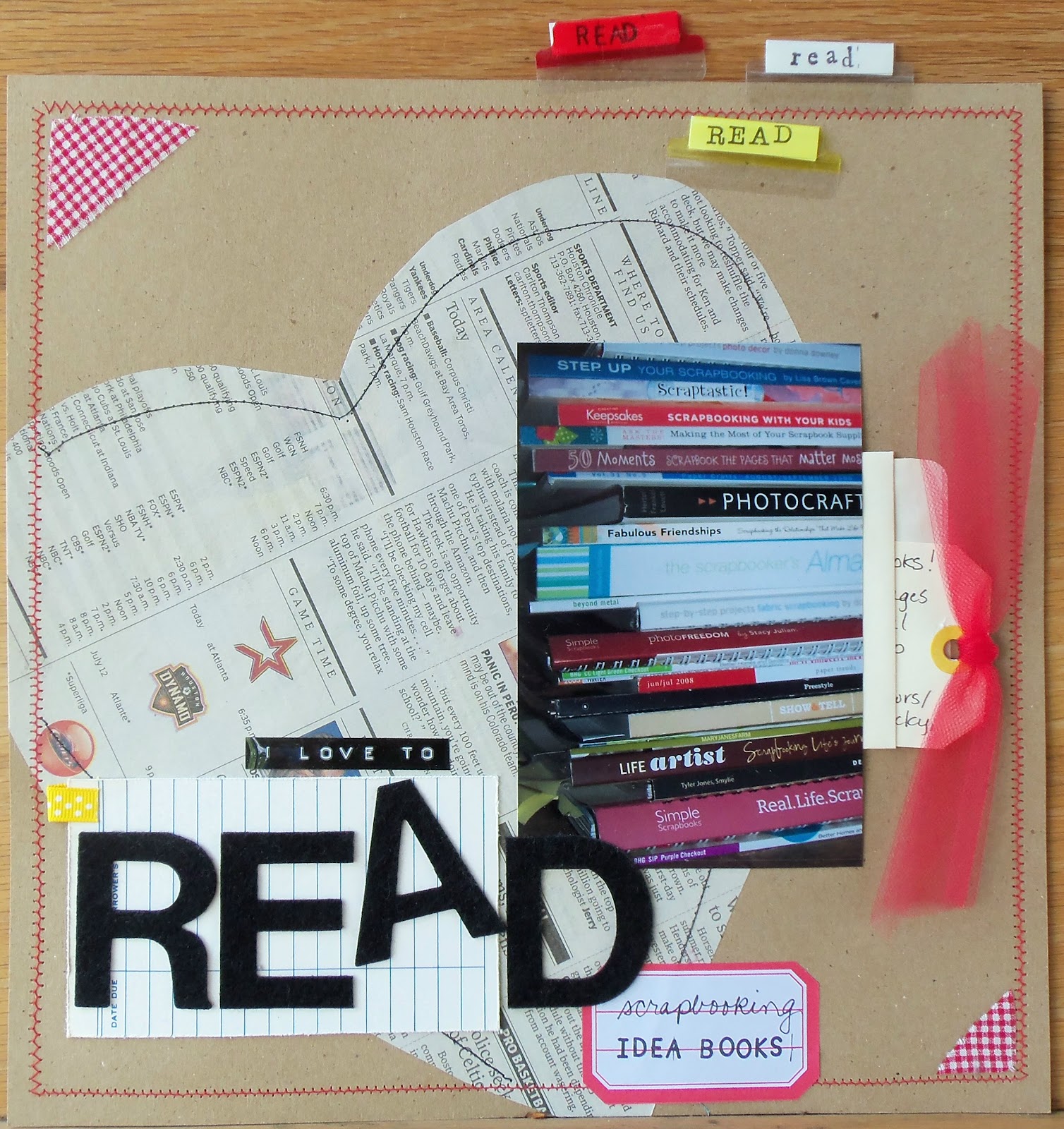 live. love. scrap. Layout of the Week 11 Scrapbooking with Newspaper