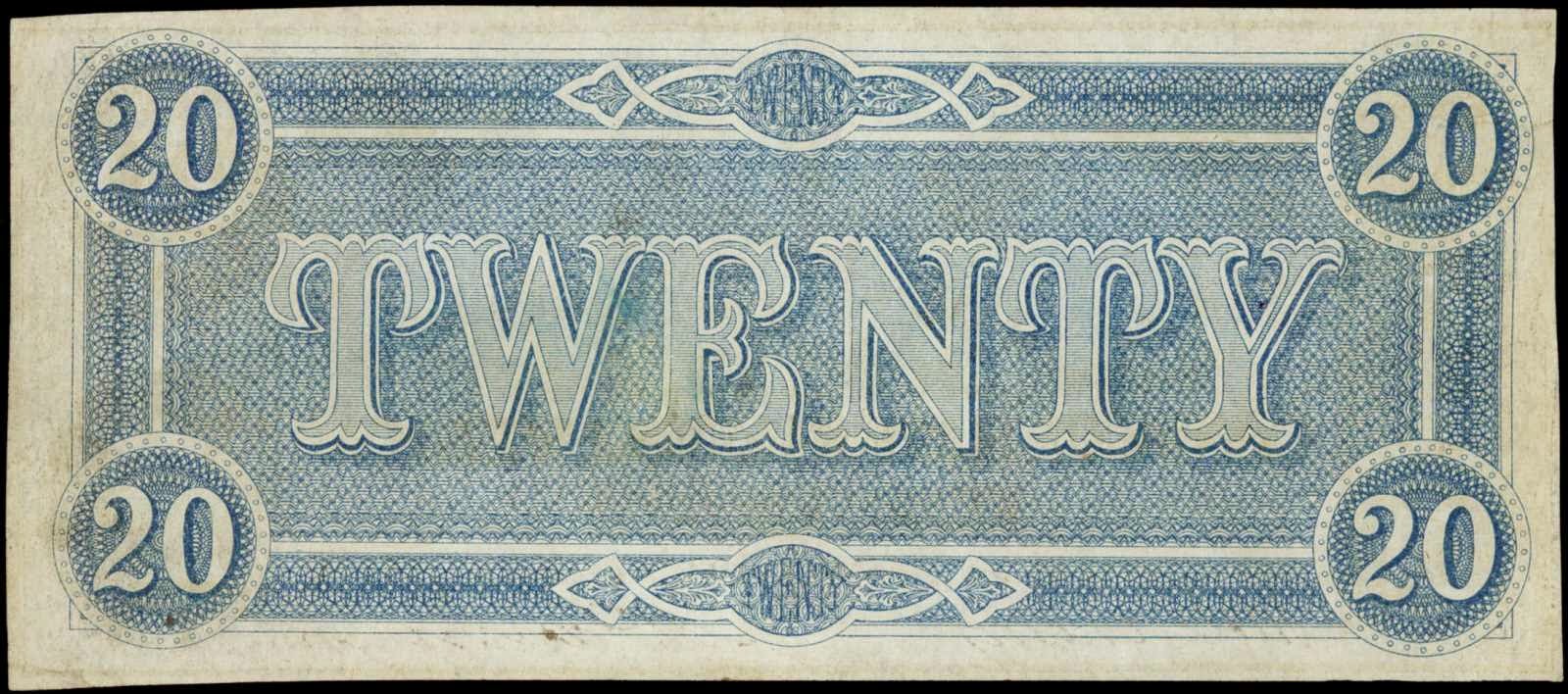 Confederate Twenty Dollar bill 1964
