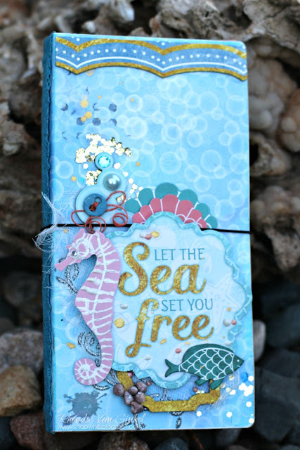 BoBunny Travel Journal featuring Down By The Sea designed by Rhonda Van Ginkel