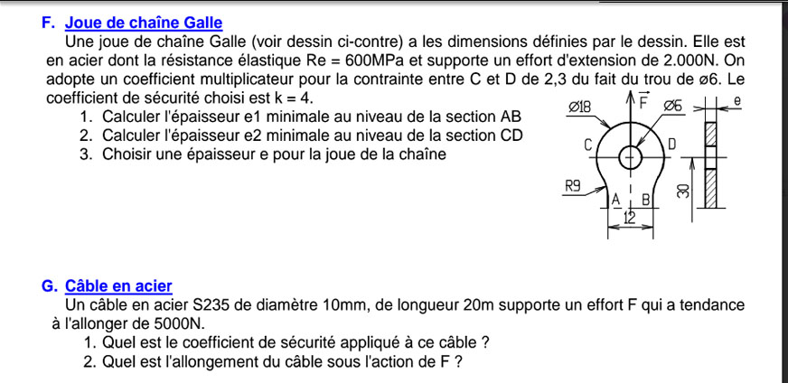 Exercices R.D.M Traction | futur ingénieurs