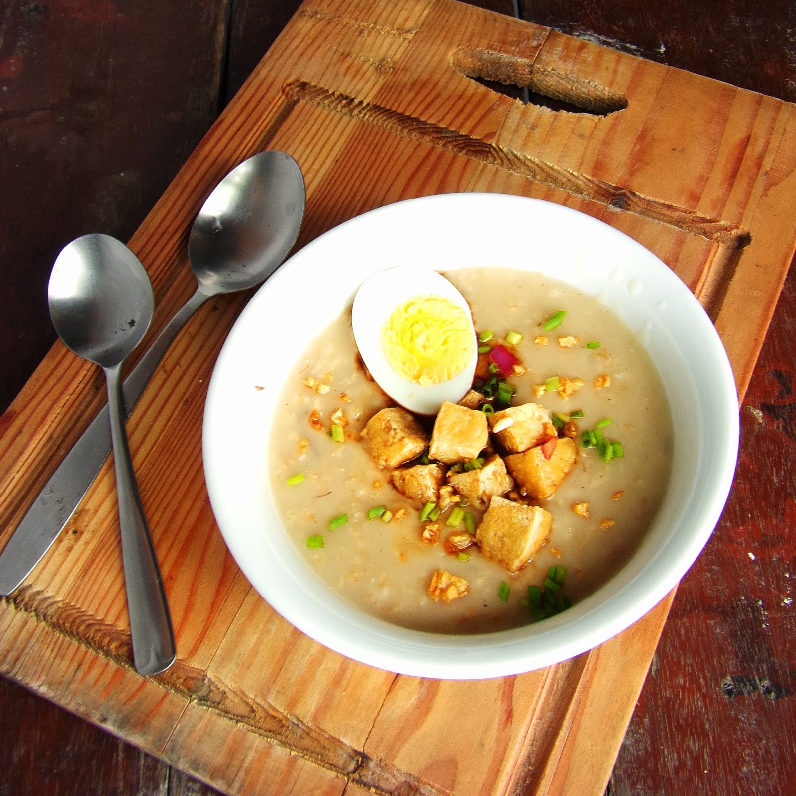 tofu and oatmeal porridge