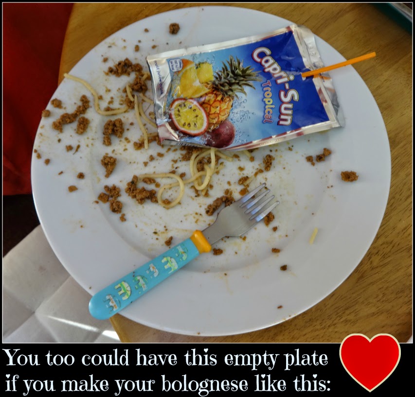 Capri-Sun to wash down dinner and an empty plate