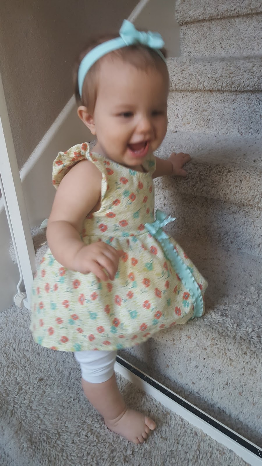 Yellow "Flutterby" Baby Dress