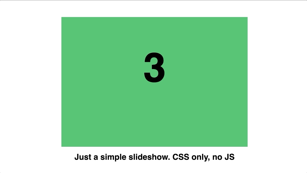 A simple slideshow made in css only
