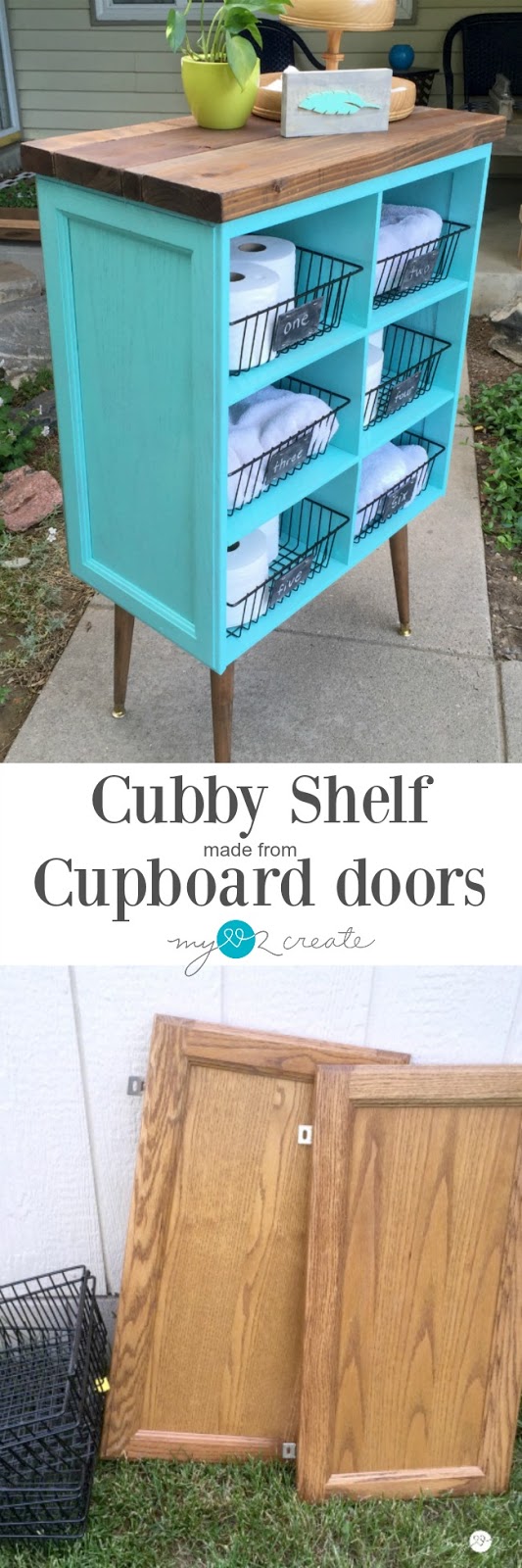 Cubby Shelf made from Cupboard Doors My Love 2 Create