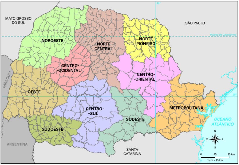 Paraná 12 As regiões do estado do Paraná Paraná 12 As regiões do estado do Paraná